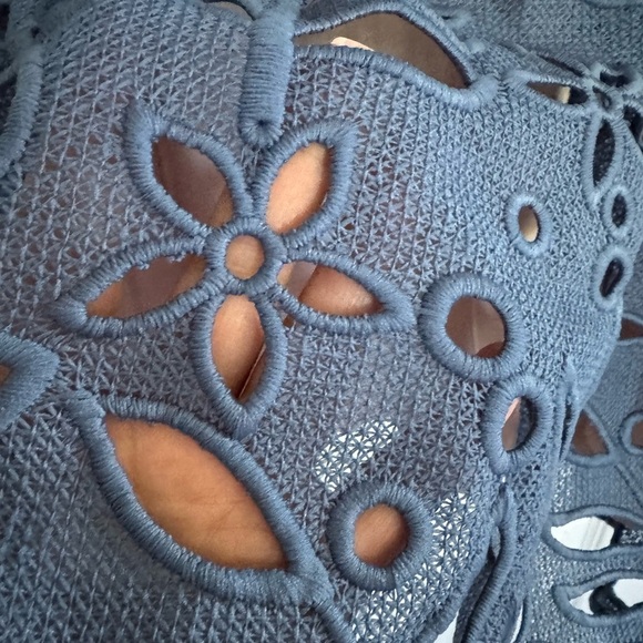 Adrianna Papell Blue fit and flare. Ptp 18” lenght 39”Fully lined - Picture 6 of 11